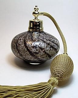 Art Empty Glass Cologne Perfume Refillable Bottle with Gold Bulb Atomizer Sprayer image