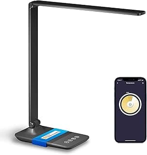 meross Smart LED Desk Lamp Metal WiFi Compatible with HomeKit Alexa Google Home, Eye-Caring Tunable White Light with Remote & Timer for Home Office