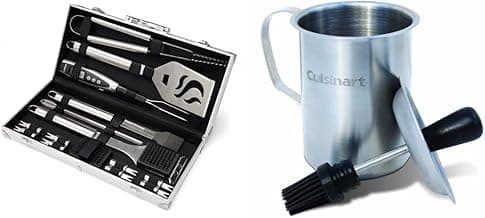 Cuisinart CGS-5020 BBQ Tool Aluminum Carrying Case, Deluxe Grill Set, 20-Piece and Cuisinart CBP-116 Sauce Pot and Basting Brush Set image