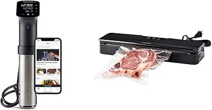 Anova Culinary Sous Vide Precision Cooker Pro (1200 Watts) and Vacuum Sealer Bundle image