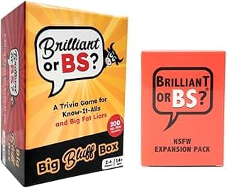 Brilliant or BS? NSFW Bundle - Fun Bluffing Trivia Game for Friends & Family, for 2-6 Players, Ages 18+