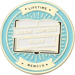 MYOSPARK Books Enamel Pin Book Lovers Gifts Student Lapel Pin Learning Gifts for Book Lovers Readers and Bibliophiles image