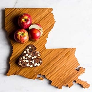 Personalized Louisiana State Shaped Cutting Board by Left Coast Original image