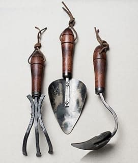 Handcrafted Gardening Tool Gift Set with Handturned Walnut Handle image