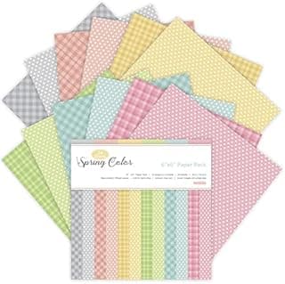 Pink Spring Colors Theme Scrapbook, DIY Album Paper, Hand Account, Greeting Card Making Background Paper Craft Supplies Painting Decoration Travel Diary Paper 6inchx6inch, 6-x-6-Inch image