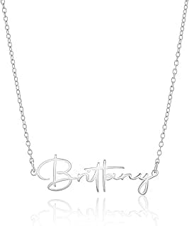 925 Sterling Silver Custom Name Necklace Personalized Name Plate Necklaces Customized Pendant Jewelry Gifts For Women image