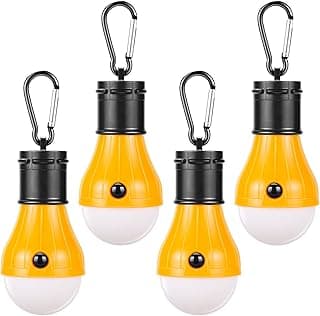 Campings Light [4 Pack] Doukey Portable Camping Lantern Bulb LED Tent Lanterns Emergency Light Camping Essentials Tent Accessories LED Lantern for Backpacking Camping Hiking Hurricane Outage image