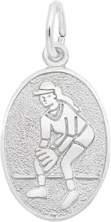 Female Softball Charm, Charms for Bracelets and Necklaces image