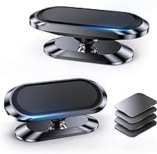 【2-Pack】 Magnetic Phone Holder for Car Dash【Strong Magnet】 Magnetic Car Phone Holder Mount 【4 Plate】 Phone Holders for Your Car Phone Mount for Car Dashboard Cell Phone Car Mount for iPhone Samsung image