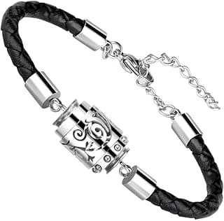 Essential Oil Diffuser Bracelet Aromatherapy Bracelet Stainless Steel Locket Bracelet with Leater Adjustable Wristband Diffusing Bracelet for Mother's Day Women&Men image