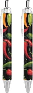 Hot Chili Pepper Blue Ink Ball Point Pen Smooth Writing Ballpoint Pen for Office School 2 PCS image