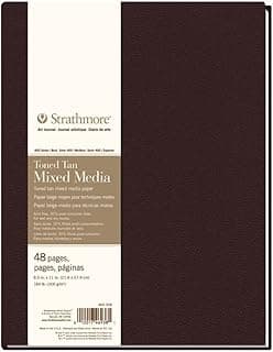 Strathmore 469-308 Hardbound Mixed Media Art Journal, 8.5" x 11", Toned Tan, 48 Pages image
