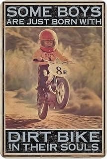 Dirt Bike 500 Piece Jigsaw Puzzle for Adults and Families - Some Boys are Just Born with Dirt Bike Wooden Jigsaw Puzzle - Family Fun & Leisure Beginner Jigsaw Puzzle for Adults Stress image