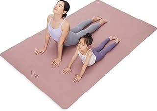 Keep Extra Large Yoga Mat with Strap, 75" x 47" x 0.28" - Extra Wide Thickened Exercise Mat for Women and Men Exercise, Fitness Mat for Home Workout, Yoga, Pilates