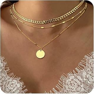 JECOMY 14K Gold Plated Layering Necklaces For Women Gold Necklace Set, Cuban Link, Snake Chain, Paperclip Layered Chains, Twisted Rope and Twisted Chain, Trendy Layering Necklace image