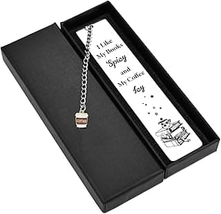 Quimoy Bookmark for Women, Gifts for Book Lovers, Gifts for Readers, Cute Cat Bookmark for Readers, Book Loves, Book Club Gifts (I Like My Books Spicy and My Coffee ICY) image