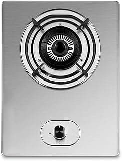 Burner Gas Cooker gas hob 32cm Built-in Gas Cooktop, 4.2KW Cast Iron Burners Stainless Steel Gas Hob Cooker, For Compact Living, Kitchen, Camping Or Caravans [Energy Class A](Ng) image