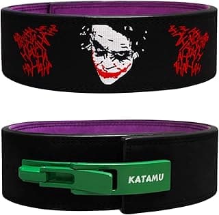 Katamu The Joker "Why so serious?" - Premium Lever Weightlifting Belt - Men and Womens Power Lifting Belt - Leather