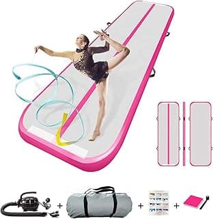 Inflatable Air Gymnastics Track 10ft Training Mats 4 inches Thickness Gymnastics Tracks for Home Use/Cheerleading/Yoga/Water With A Pump image