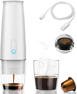 Portable Espresso Maker Electric, Camping Coffee Machine, 12V Travel for Nespresso Makers, Travel Gadgets, Compatible with Nespresso Capsule, Compact and Quality, Awesome Taste image