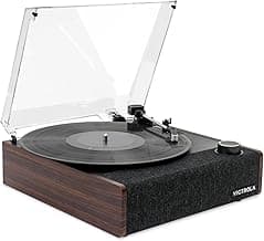 Victrola Eastwood II Record Player, Espresso Finish Turntable with Speakers, Bluetooth 5.1 and Vinyl Stream Technology, Vintage Style 3-Speed Vinyl Player, Audio Technica AT-3600LA Cartridge image