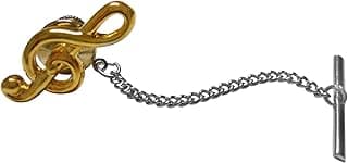 Gold Toned Music Musical Treble Note Tie Tack image