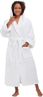 MONARCH Hooded Unisex Terry Bathrobe - 100% Lux Combed Cotton 16 oz. Loop Terry Robe, Five-Star Hotel Choice image