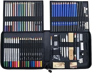 CSCDD 83 Pieces Sketching Color Pencils Set Professional Art Drawing Pencils Stationery Set image