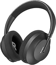 Wireless Bluetooth Headphones Active Noise Cancelling Over-Ear Headphones with Microphone for Cellphone/Laptop/Computer (Black) image