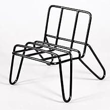 Chair-Shaped Cell Phone Stand Phone Stands for iPhone Adjustable Smartphone Holder Metal Cell Phone Holder for Desktop and Table Black image