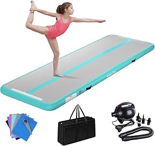 Air Mat Tumble Track 4 inches Thickness Inflatable Gymnastics Mat for Home Use/Training/Cheerleading/Yoga 10/13/16/20ft with Electric Air Pump image