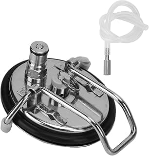 Carbonation Lid, Stainless Steel Carbonation Keg Lid Replacement with 0.5 μm Carbonation Stone and Beer Line image
