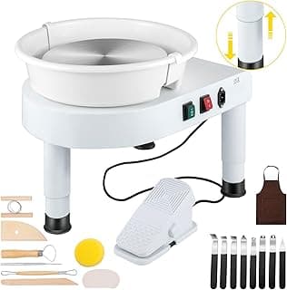 DIY Pottery Wheel Kit with 11in Ceramic Machine, Foot Pedal, and Lift Legs - Perfect for Beginners and Hobbyists image