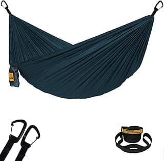 Wise Owl Outfitters Camping Hammock - Lightweight, Portable Hammock w/Tree Straps - Outdoor Hammock for Beach, Hiking, Backpacking and Travel image