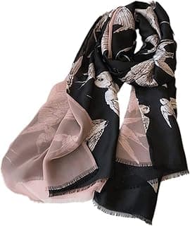 High-end Silk Scarf Women's Double Scarf Summer Sun Shawl image