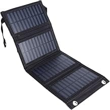 Portable Solar Charger, Outdoor Solar Powered Charger Folding Portable Solar Phone Charger for Charging Mobile Phones Outdoors image