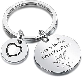 Dancer Keyring Dancing Girls Jewelry Dance Teacher Gift Dance Teacher Jewelry Granddaughter Keychain image