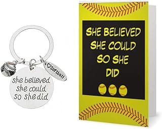 Softball Keychain & Card Gift Set image