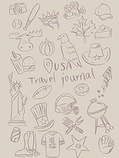 USA Travel Journal: Large Beige Cover