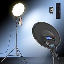 14" Large Ring Light Kit with Tripod Stand & Phone Holder, 40W Full-Screen Photography Lighting with LCD Display & Remote, Studio Lights for Zoom, Video Recording, Live Stream, YouTube, TikTok image