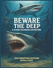 Beware The Deep A Shark Coloring Adventure: Coloring Book for Adults & Teens, Welcome to the deep blue adventure with a great design to dive into