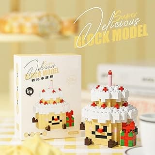 Food Building Blocks Set Toys Mini Building Blocks Fast Food Building Bricks Toy Micro Block Building Set Gift for Kids and Adults-296 PCS(Cake)