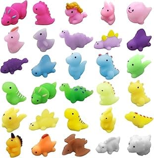 30PCS Mochi Squishy Toys, Mini Kawaii Dinosaur Squishies Soft Fidget Toys Stress Squeeze Toys Party Bags Filler for Boys Girls Birthday Gifts image