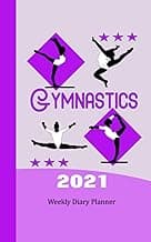 Love Gymnastics: Gymnasts Theme Graphic Cover On 2021 Weekly One Year Diary Planner Plus Note Book Pages January to December image
