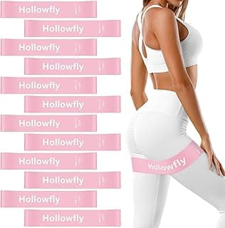 12 Pcs Latex Resistance Loop Exercise Bands for Booty Workout Stretch Exercise Bands Non Slip for Legs Squat Resistance Loop Women Men Starter Butt Hip Thigh Fitness