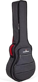 Crossrock 10mm Padded Guitar Backpack Case for 16" Archtop/Hollow Body/Jazz Electric Guitars - Lightweight Gig Bag Fits Gretsch Electromatic, Ibanez, Epiphone, Gibson ES Series (CRSG107SADG)