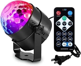 Led Sound Activated Party Lights with Remote Control DJ Lighting Disco Ball Strobe Club Lamp 7 Modes Stage Par Light Magic Mini Led Stage Lights for Christmas Home Room Dance Partiee Parties Birthday image