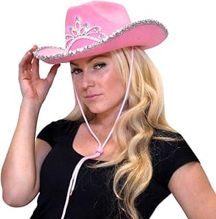Light Up Country Western Pink Cowgirl Hat image