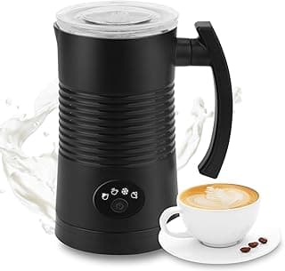 Electric Coffee Milk Frother, Milk Steamer Soft Foam Maker with Two Whisks for Frothing and Heating Milk, 4 IN 1 Multifunction for Hot & Cold Froth, Automatic off & Easy Cleaning image