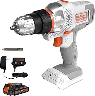 BLACK+DECKER 20V MAX Matrix Cordless Drill/Driver Kit, White (BDCDMT120WC1FF) image
